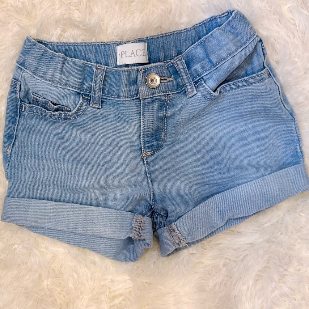 The Children's Place Light Blue Cuffed Denim Shorts
